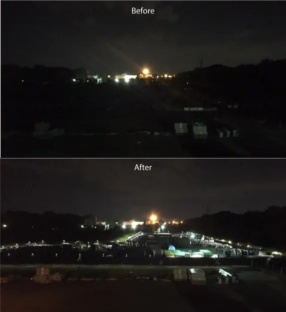 Perimeter Install Before and After | Gallery | CAST perimeter lighting ...